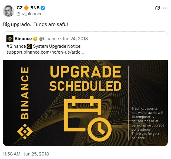 Binance SAFU