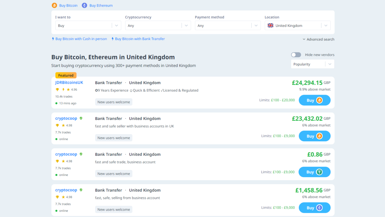 Los 8 mejores exchanges de criptomonedas P2P para 2026
