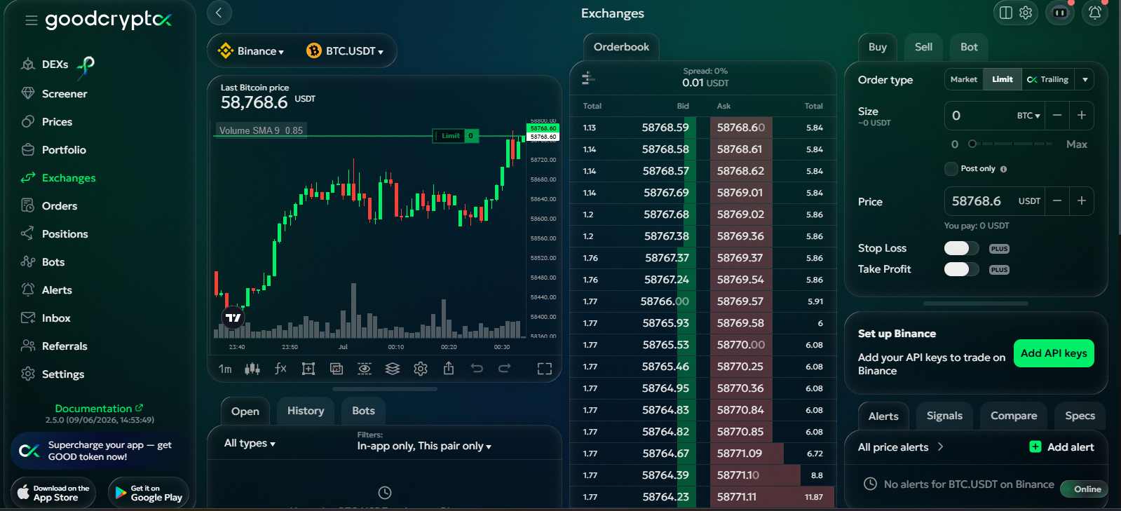 crypto trading bots for Binance