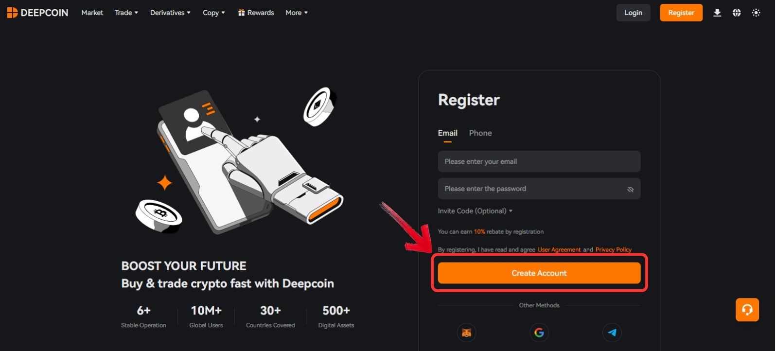 Deepcoin review