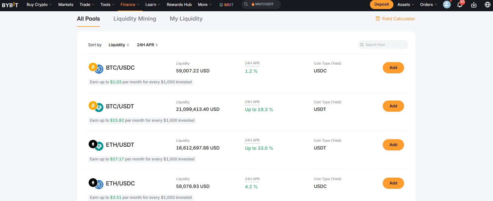 crypto exchanges with highest yield earn products