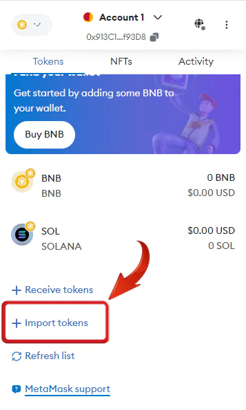 add solana network to metamask