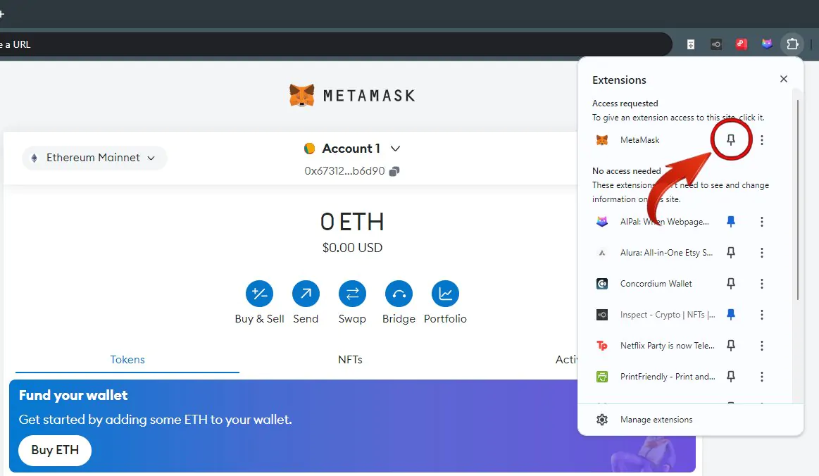 How to Add MetaMask Extension