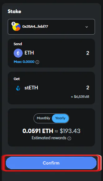 stake on metamask