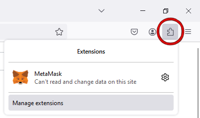 add metamask extension on firefox