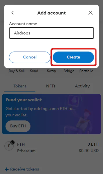 Add a New Account on MetaMask