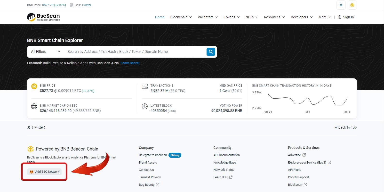 add binance smart chain to metamask