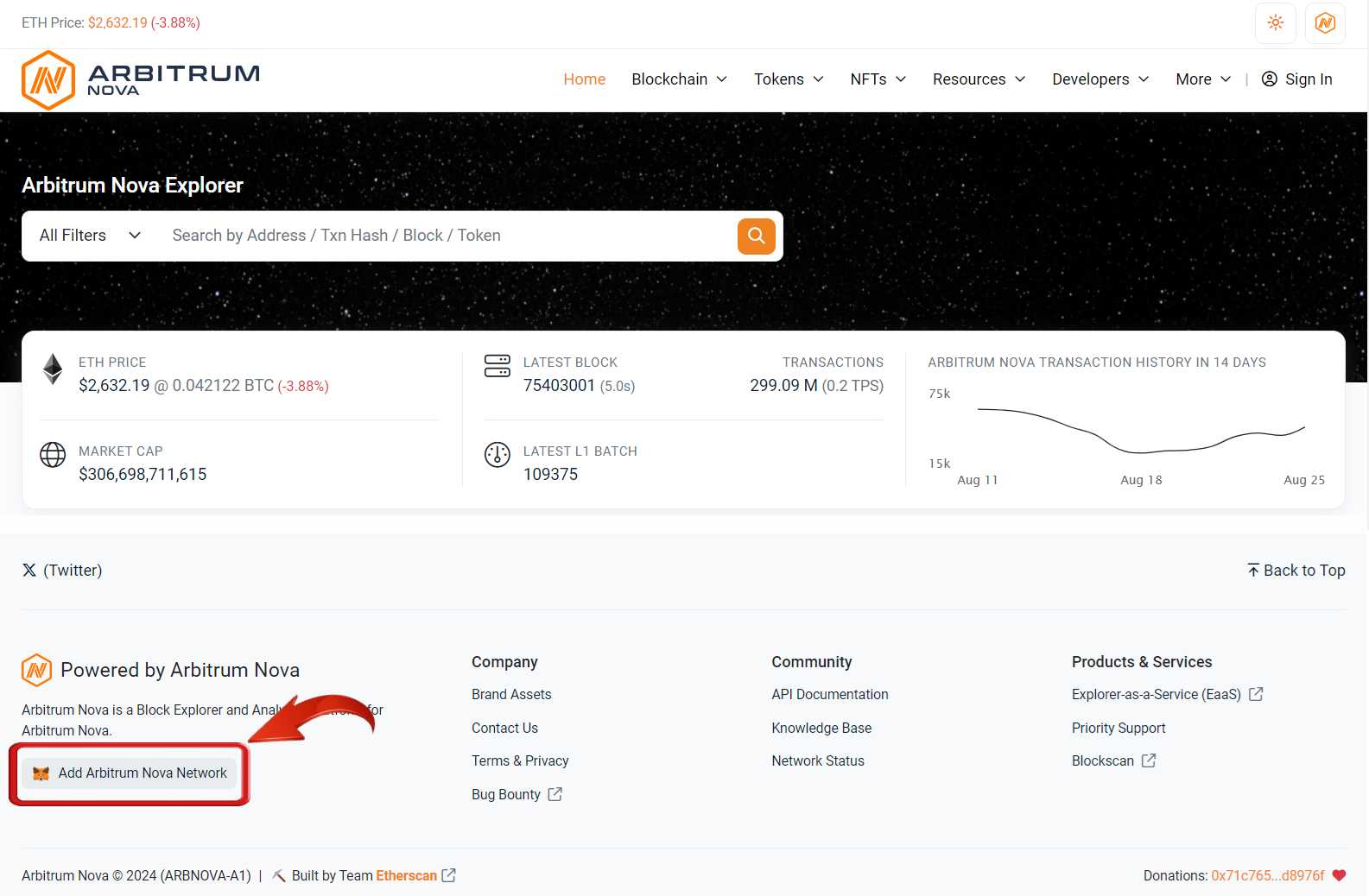 add Arbitrum Nova to MetaMask