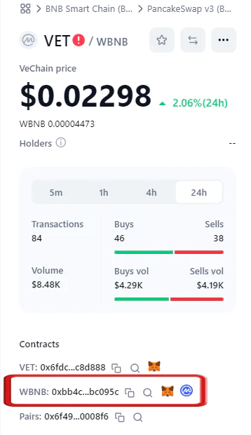 VeChain Network to MetaMask