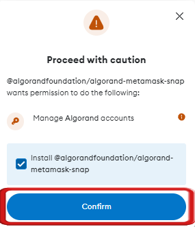 Algorand Network to MetaMask