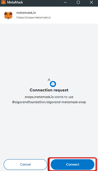 Algorand Network to MetaMask