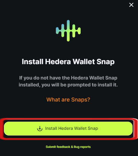 Hedera Hashgraph network to MetaMask