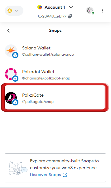 Добавить Polkadot в MetaMask