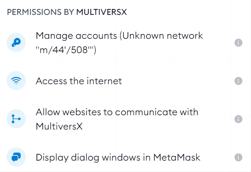 MultiversX to MetaMask