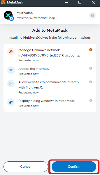 MultiversX to MetaMask