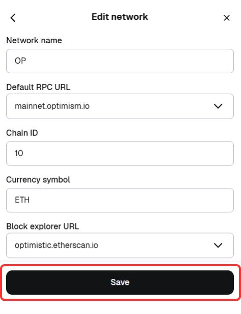 add Optimism to MetaMask