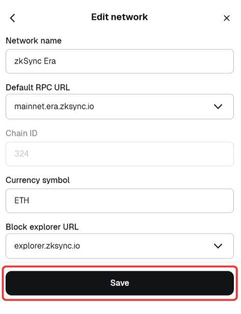 Add ZKsync Era to MetaMask
