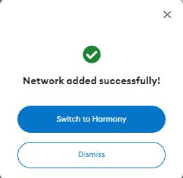 Harmony Network to MetaMask