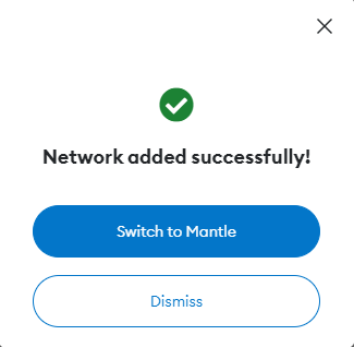Add Mantle Network to Metamask