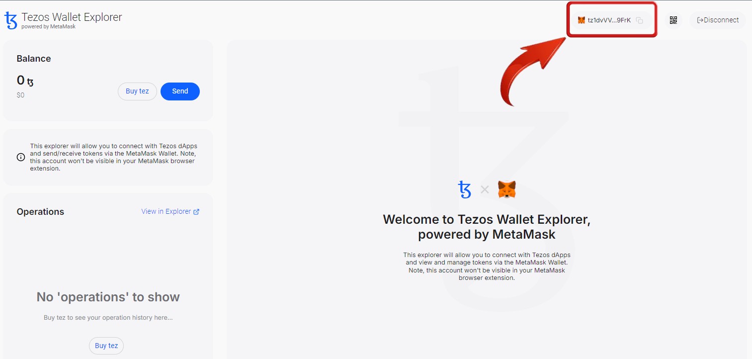 Tezos Network to MetaMask