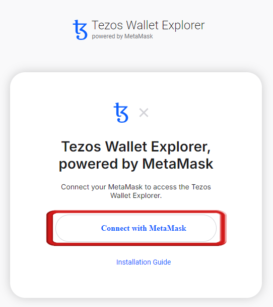 Tezos Network to MetaMask