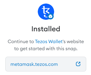 Tezos Network to MetaMask