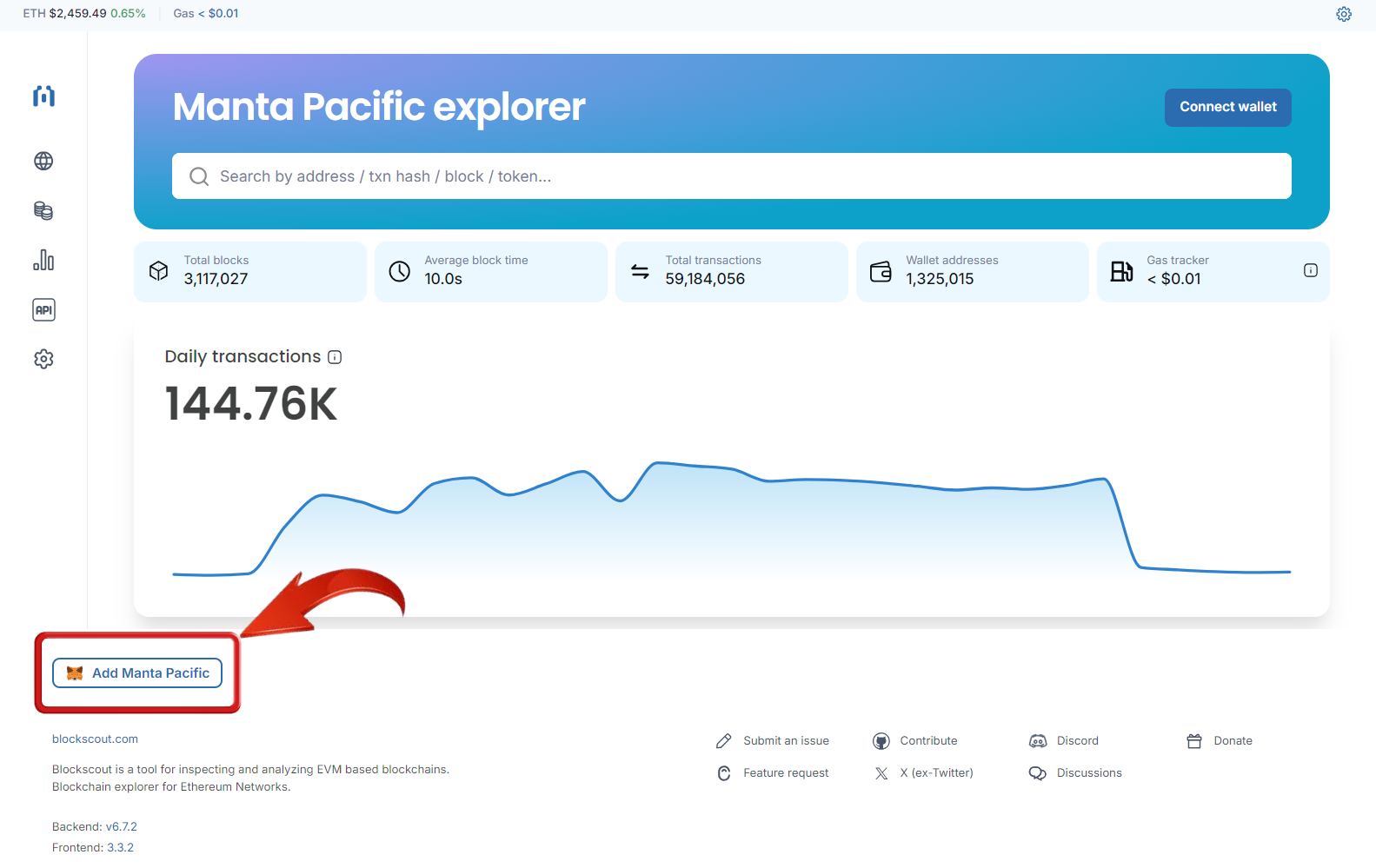 add Manta Pacific to MetaMask