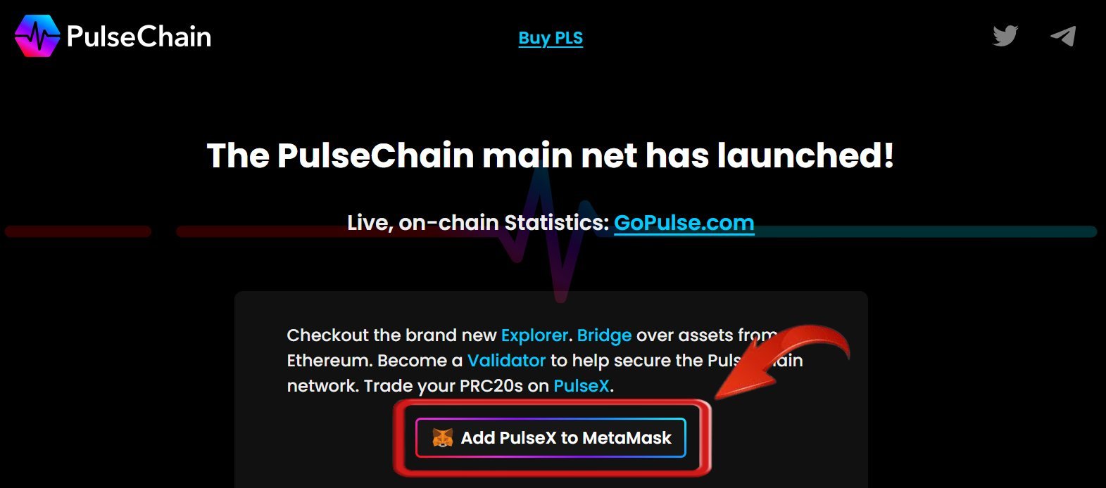 Add Pulsechain to MetaMask