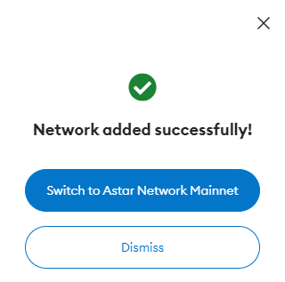 Astar to MetaMask