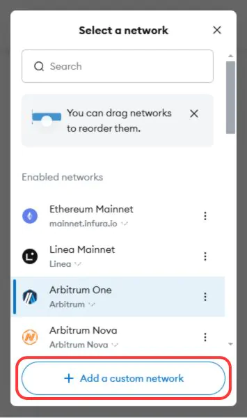Add Cronos zkEVM to MetaMask