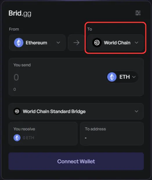 bridge to World Chain