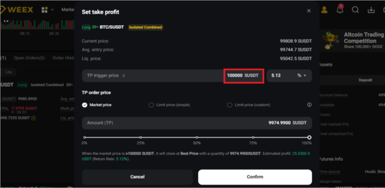 WEEX Demo Trading