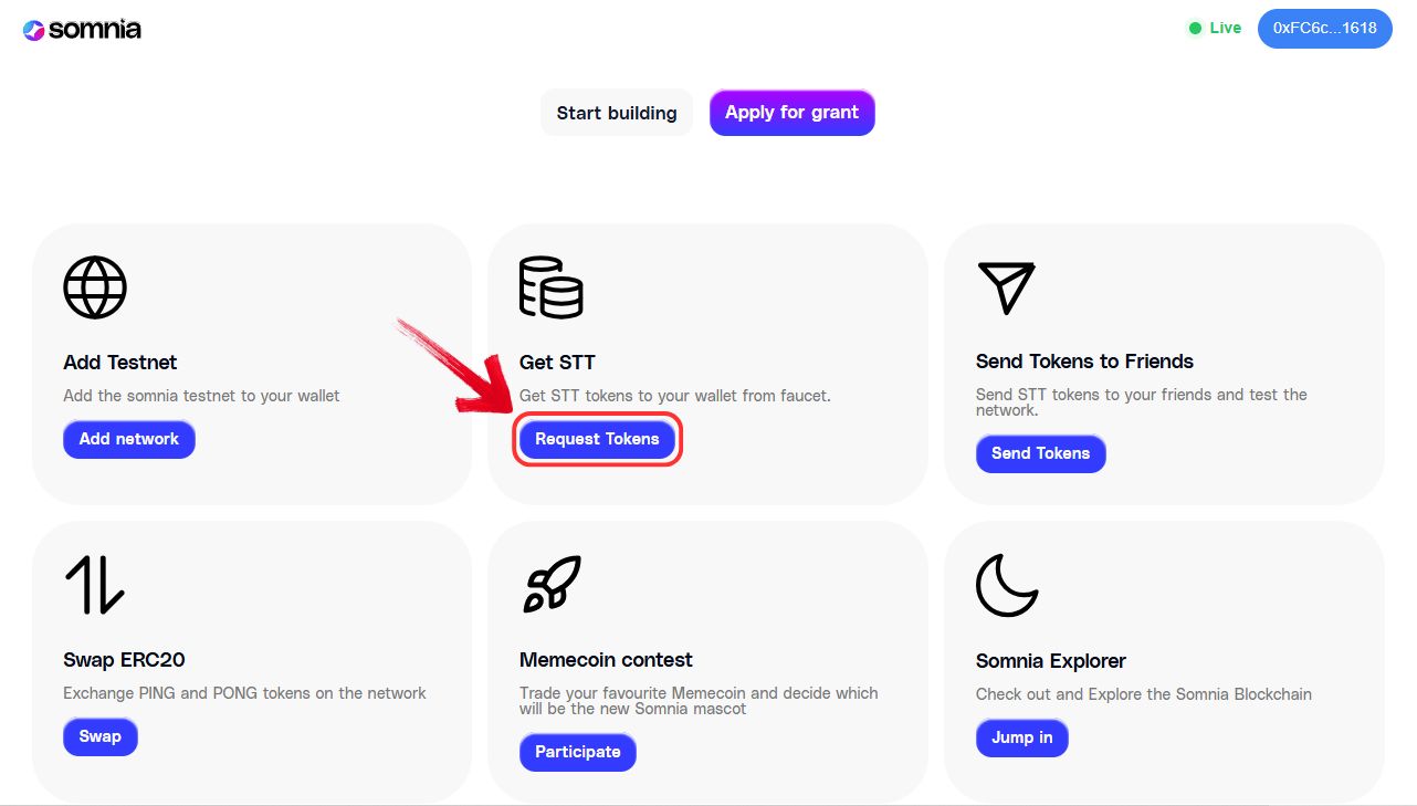 Somnia Testnet Tokens
