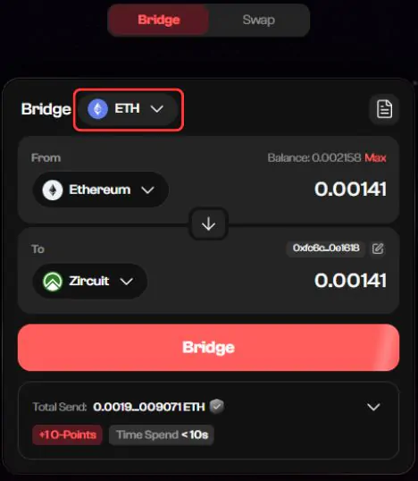 bridge to zircuit