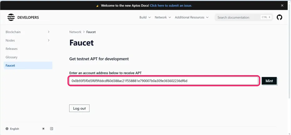 Aptos Testnet Tokens