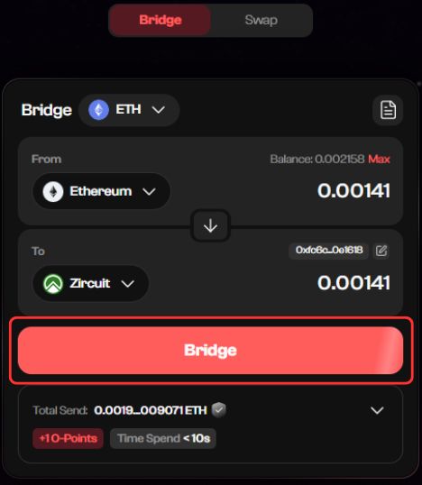 bridge to zircuit