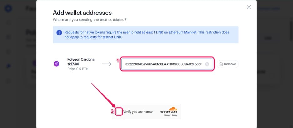 Get Polygon zkEVM Testnet Tokens