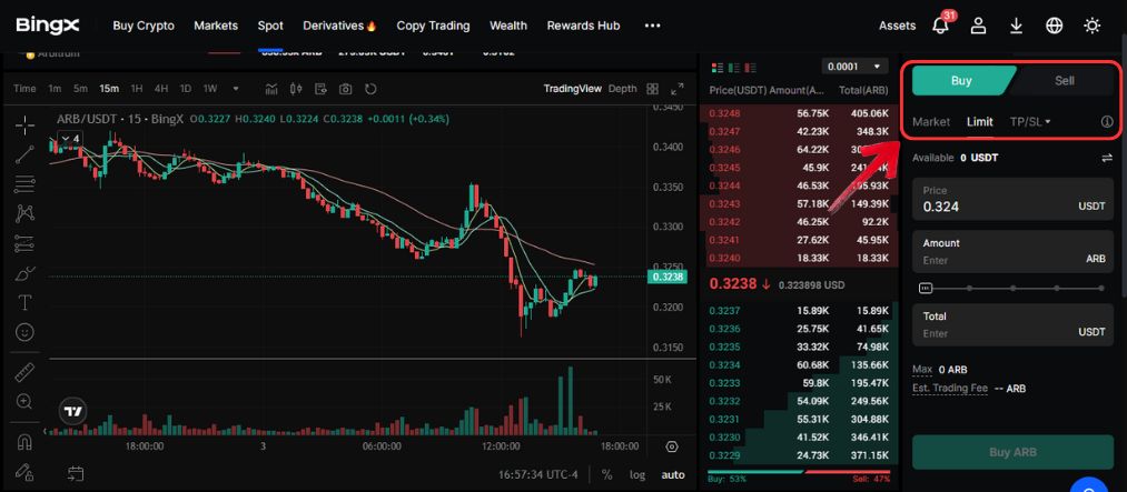 Buy Arbitrum tokens