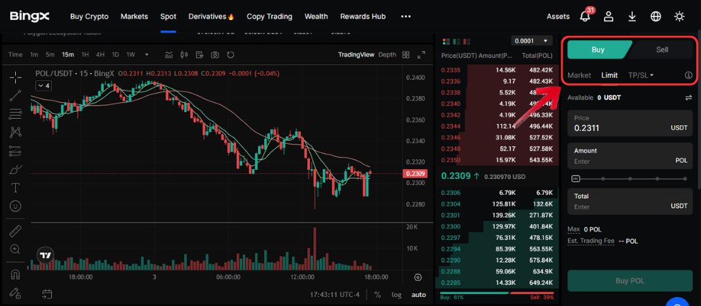 Buy Polygon tokens
