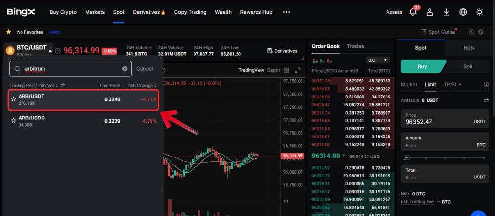 Buy Arbitrum tokens