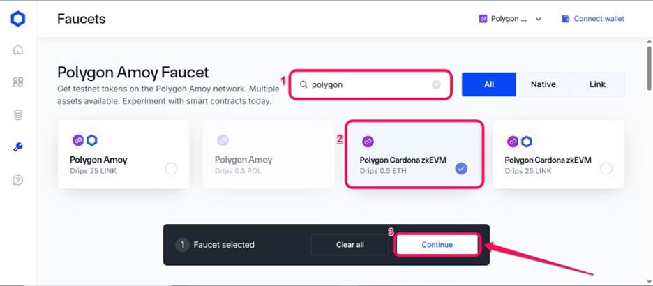Get Polygon zkEVM Testnet Tokens