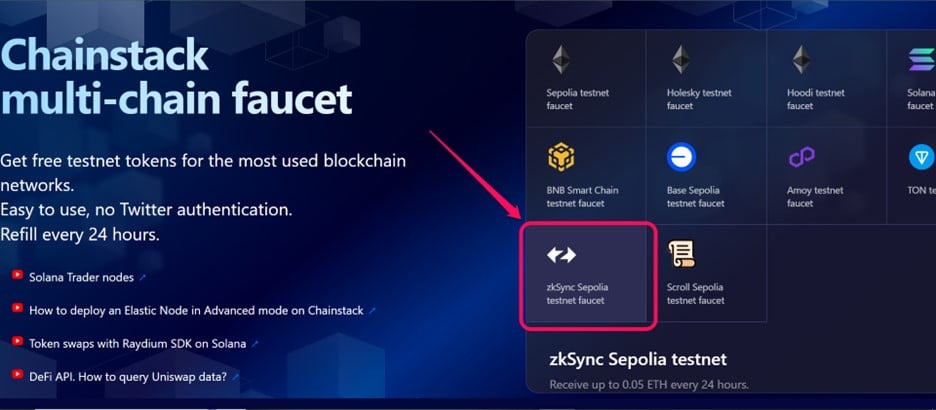 How to Get ZkSync Era Testnet Tokens
