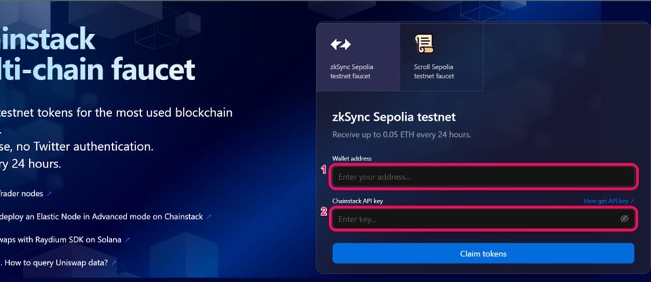How to Get ZkSync Era Testnet Tokens