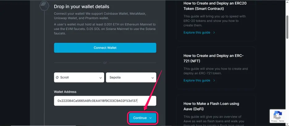 Get Scroll Testnet Tokens