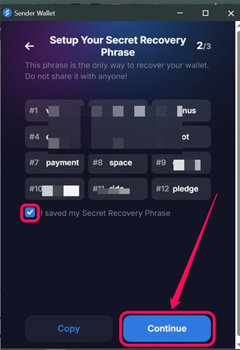 get started with Sender Wallet