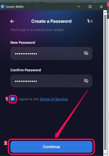 get started with Sender Wallet