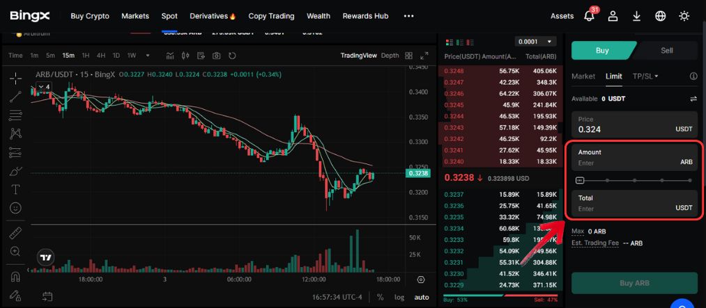 Buy Arbitrum tokens