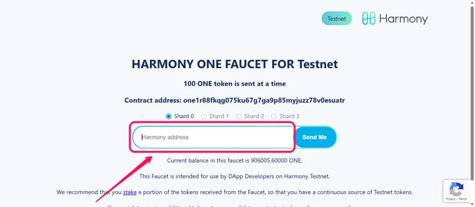 Get Harmony Testnet Tokens