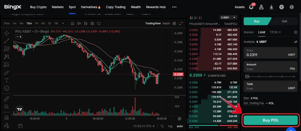 Buy Polygon tokens