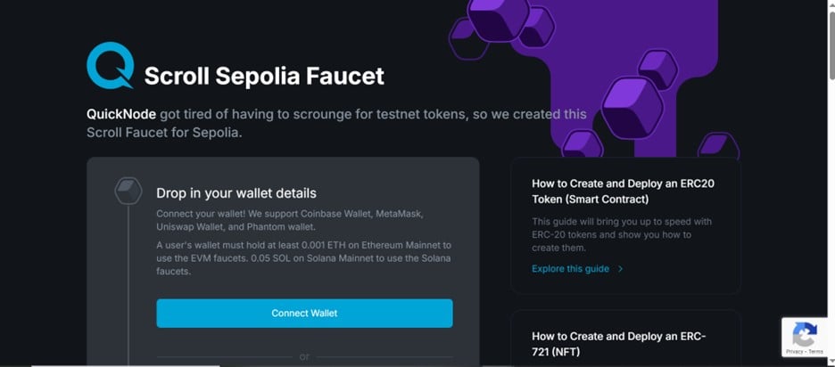 Get Scroll Testnet Tokens
